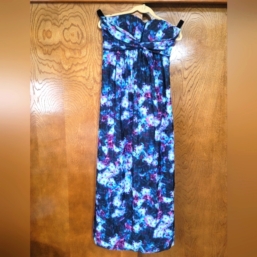 Jessica Simpson Floral Strapless Dress Sz L
